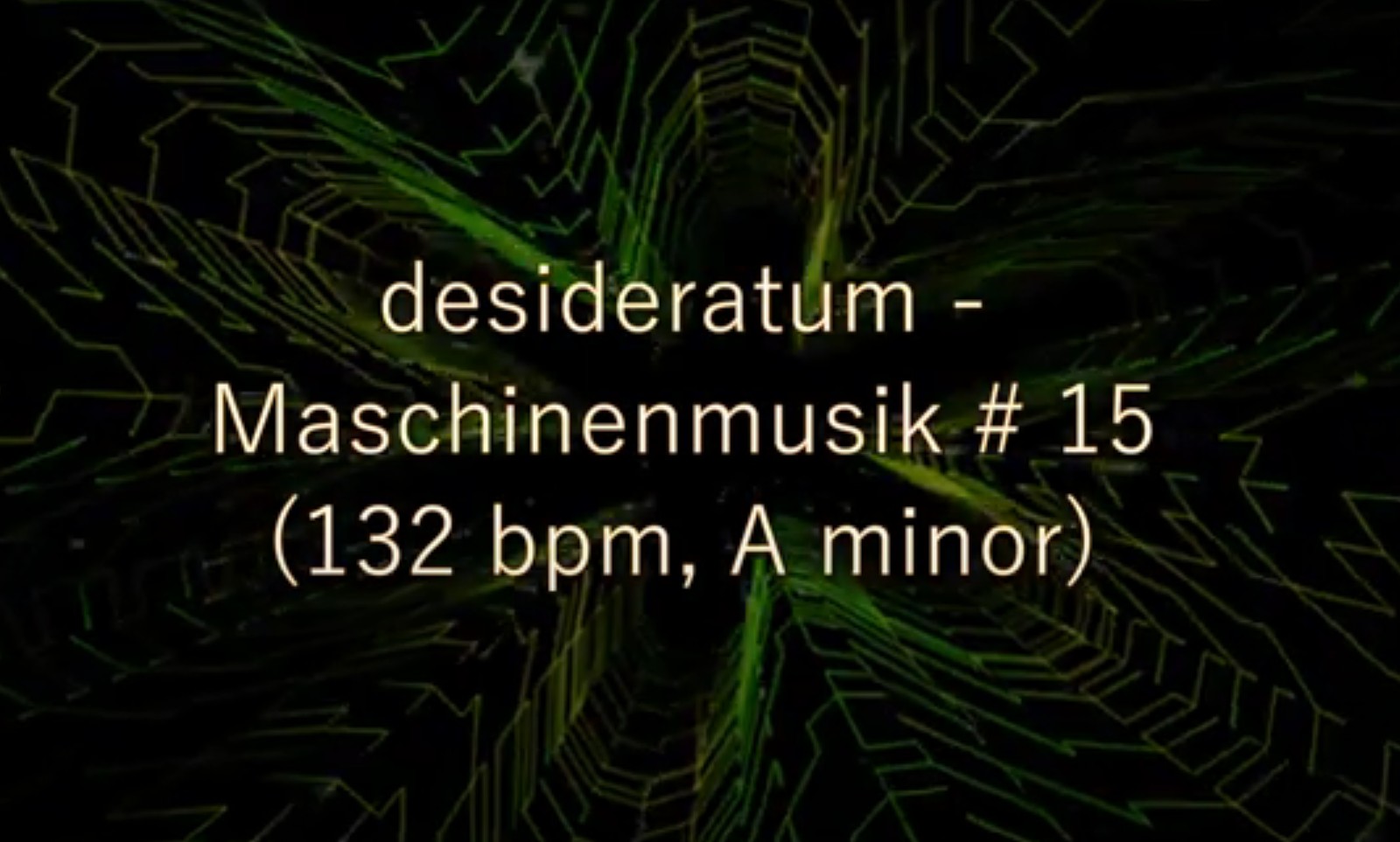 Neuer Track: Maschinenmusik # 15 (132 bpm)